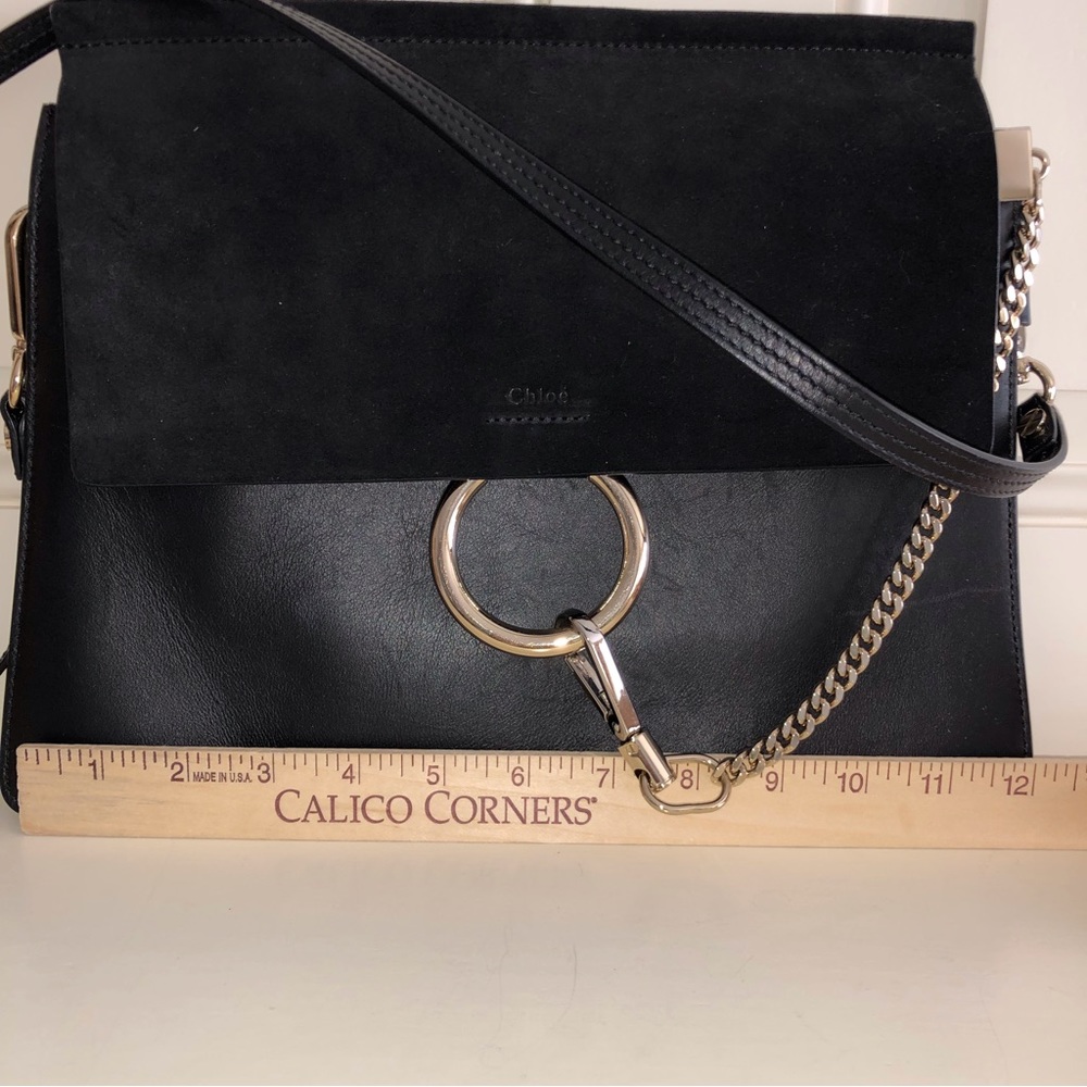 Chloe Black Suede and Leather Faye Bag - Picture 3 of 15